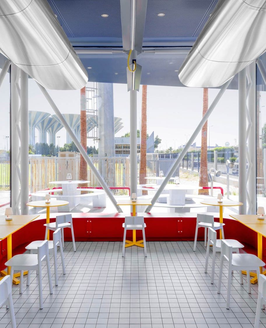 Interior Design on Pinno: Fire engine red and mustard yellow are c...