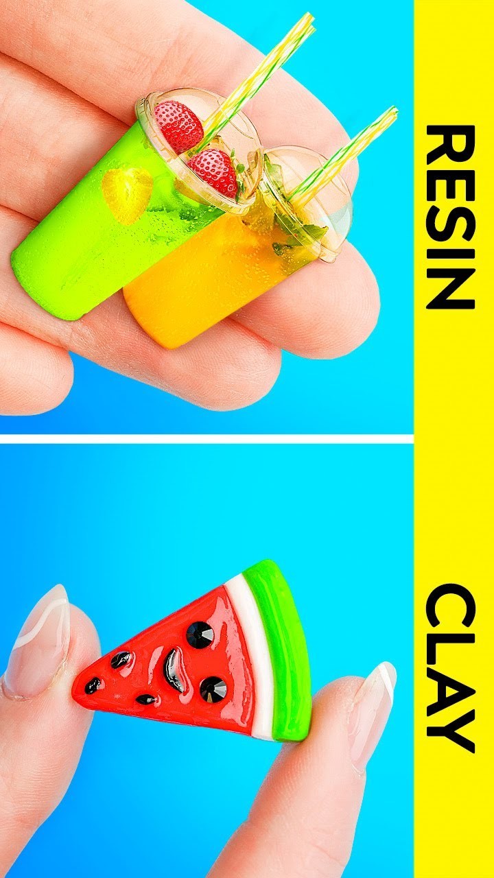 Video by 123 GO! on Pinno: CUTE EPOXY RESIN vs POLYMER CLAY CRAFTS ...
