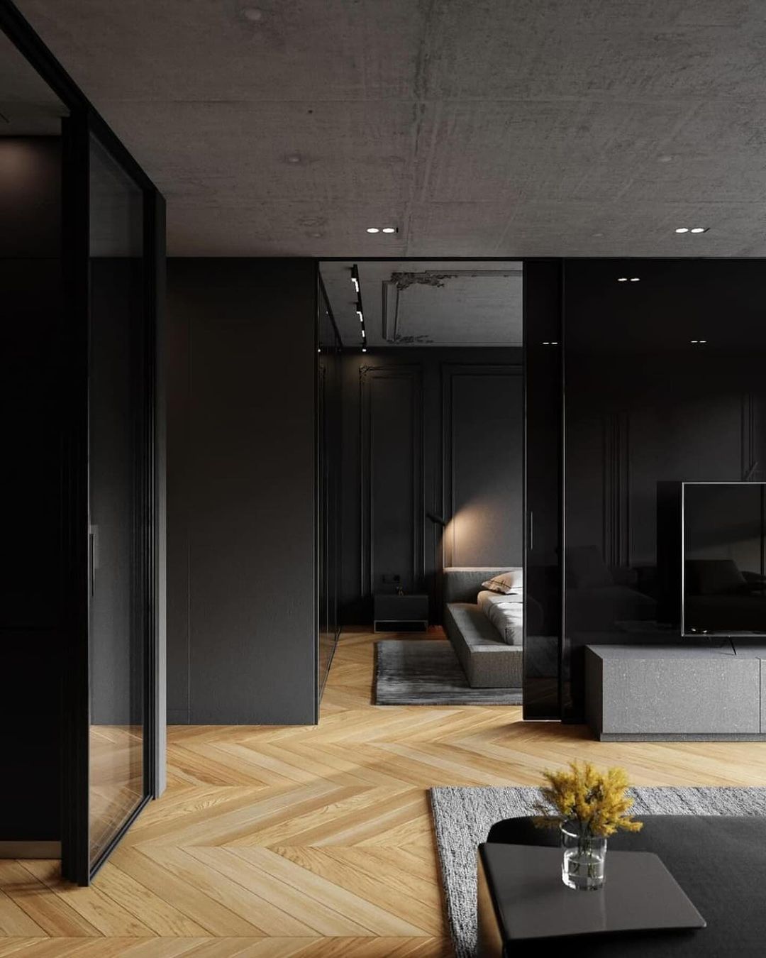 darkhomes@instagram on Pinno: Checkout this dark minimalist interior ...