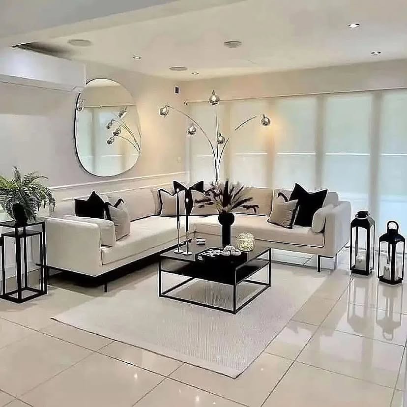 luxy___homes on Pinno: White goals interior design 🤍 Double Ta...