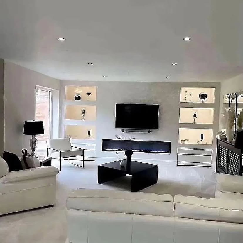 luxy___homes on Pinno: White goals interior design 🤍 Double Ta...