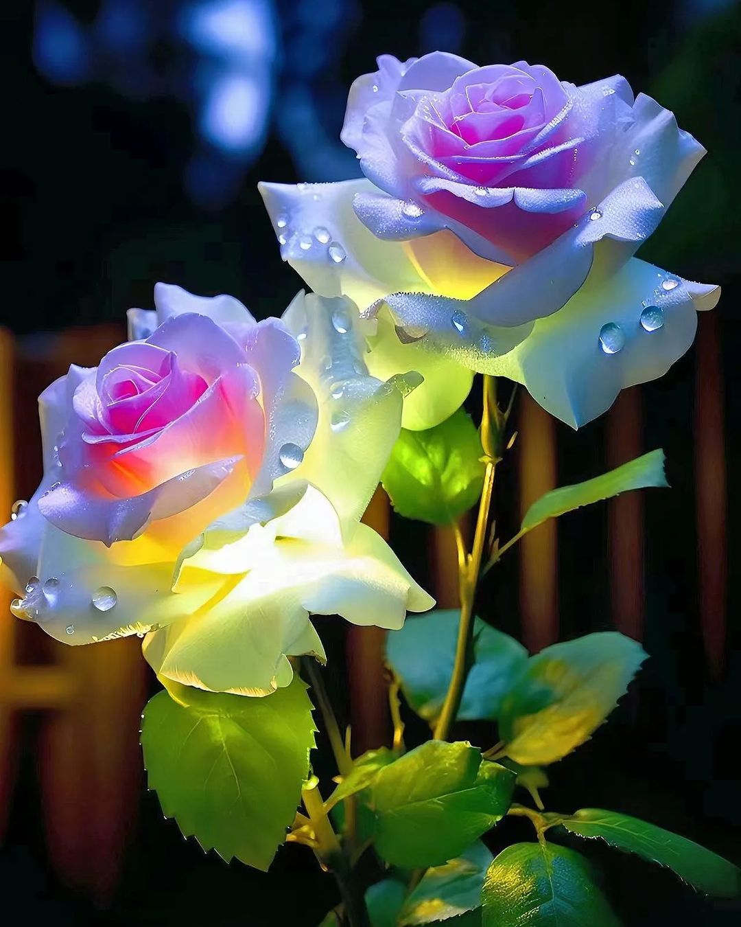 Roses for You Divine Delight Flowers in Rainbow Glitter Photography  Photography by Grace Divine