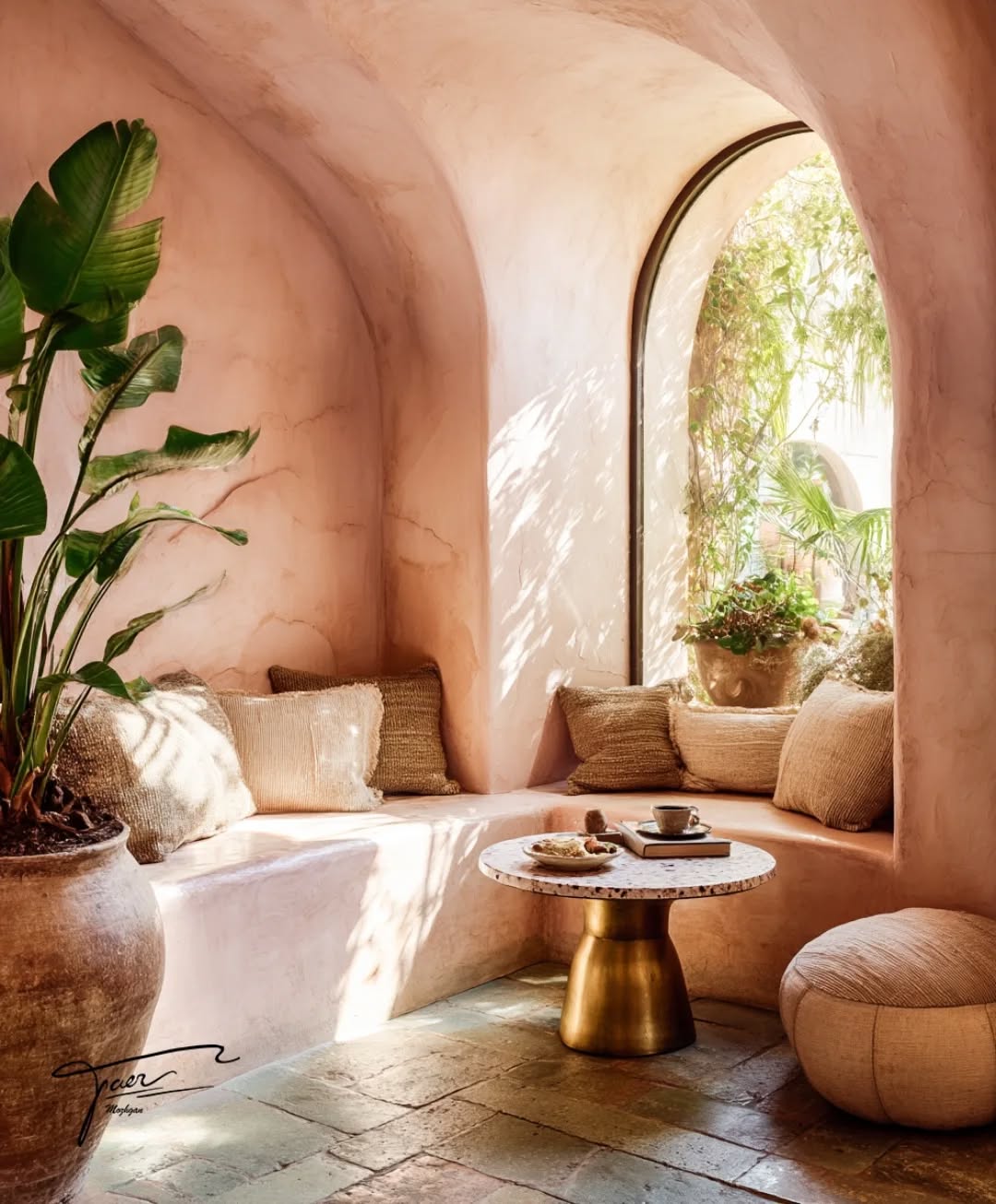 Homes ⚫️ Mansions ⚫️ Houses on Pinno: 🔸Solace Café🔸 Soft pink walls and ...