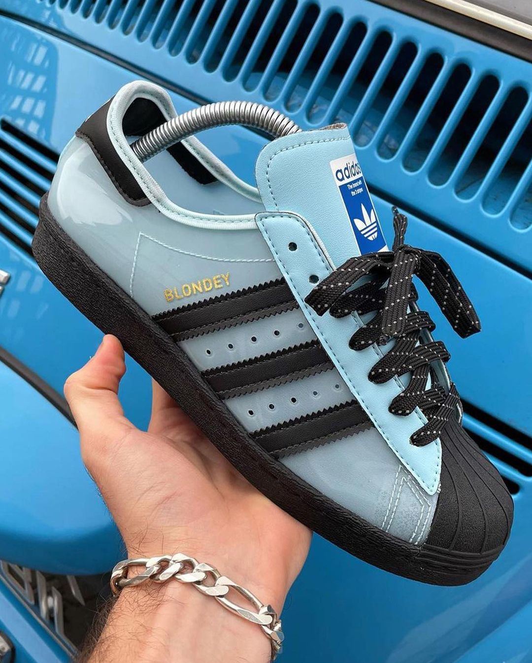 Adidas superstar ice blue on sale