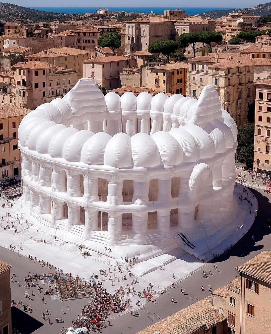 archdose@instagram on Pinno: Inflatable wonders of the earth by @jooo...