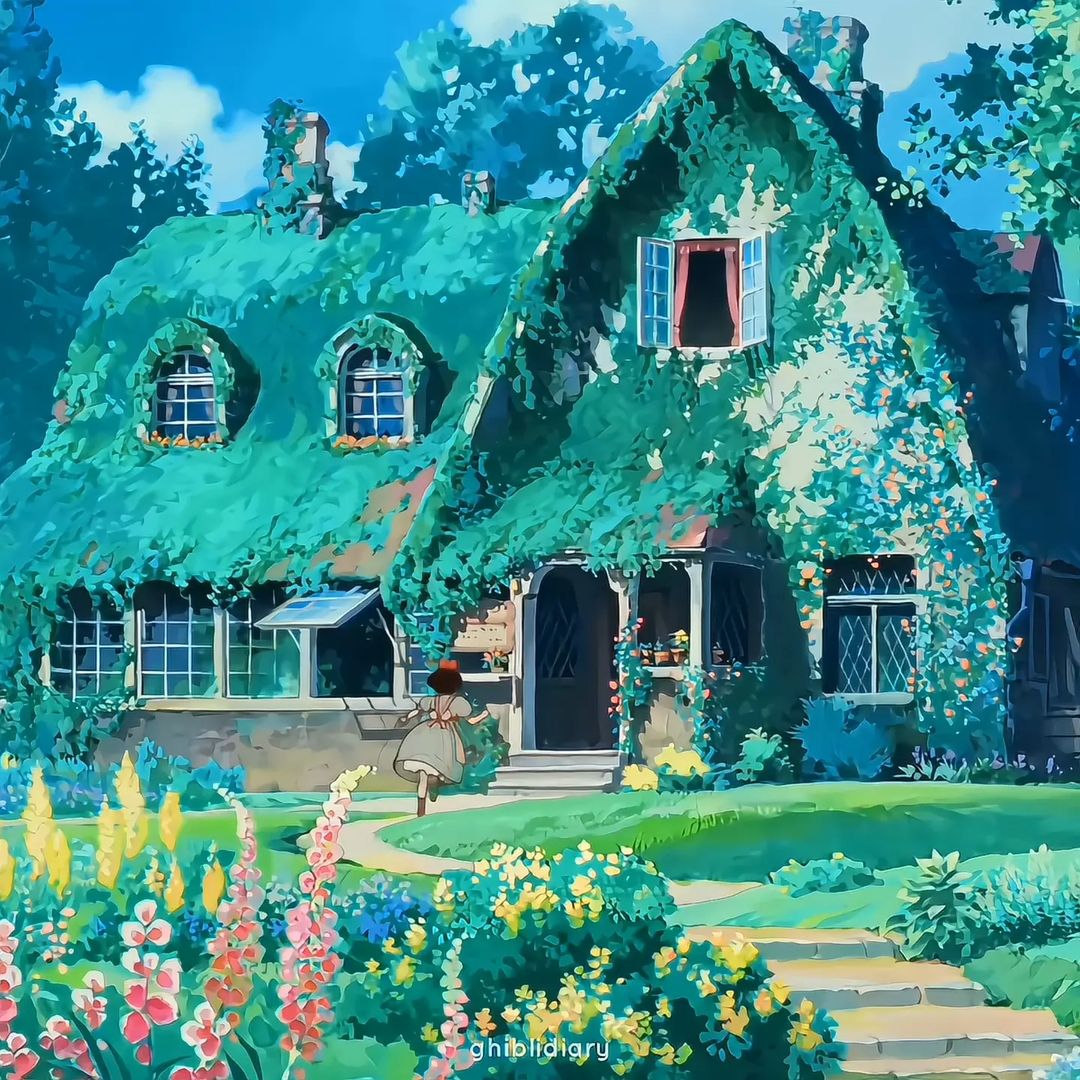 ghiblidiary_@instagram on Pinno: ghibli house 🏠 . . . 🎐🏷️: # ...