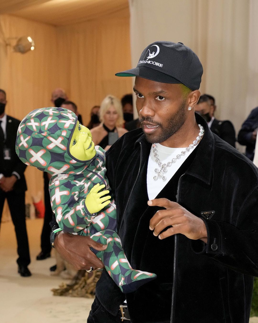 Prada Velvet Denim Jacket Frank Ocean Met Gala