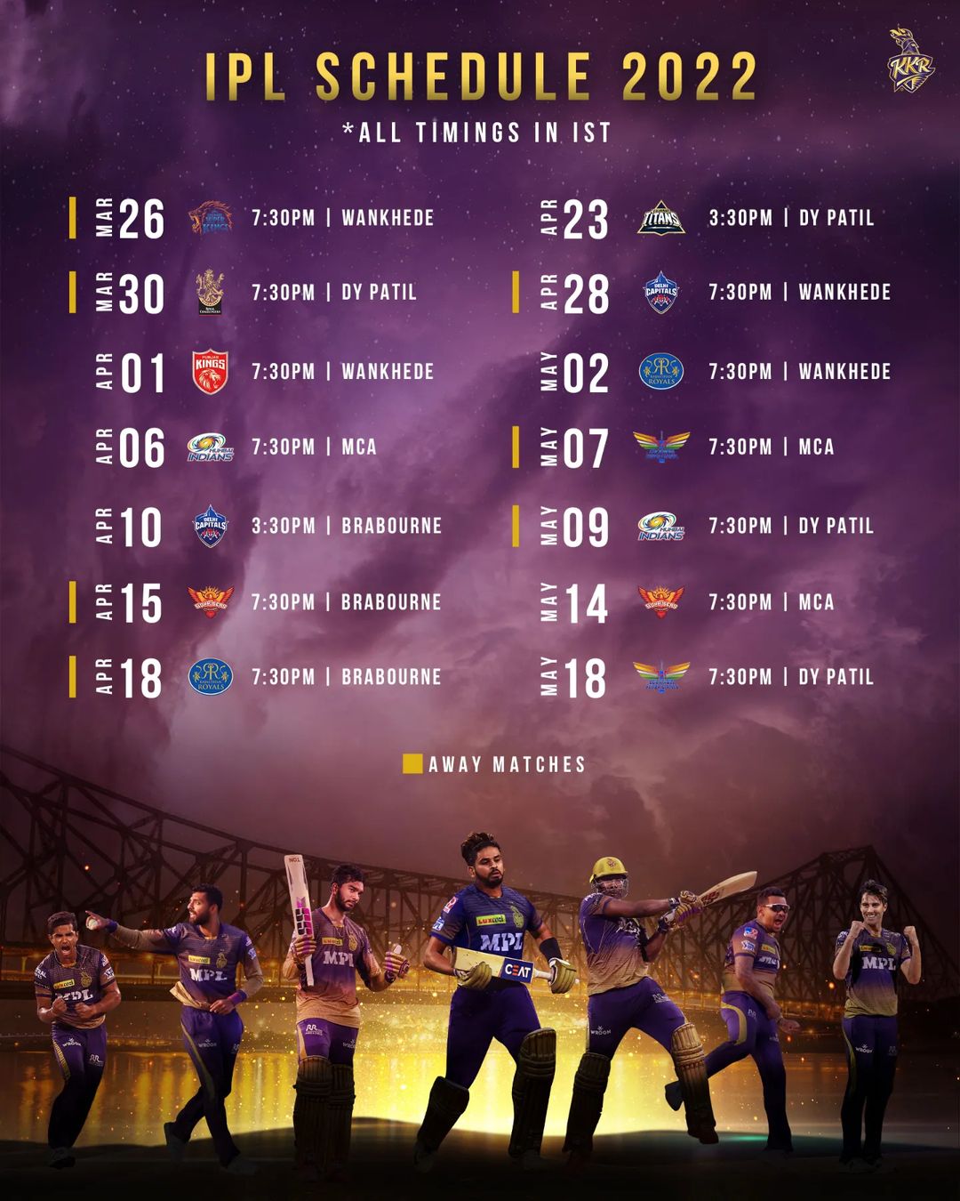 kkriders@instagram on Pinno: See you soon, Mumbai! 👋 #TATAIPL #IPL20...