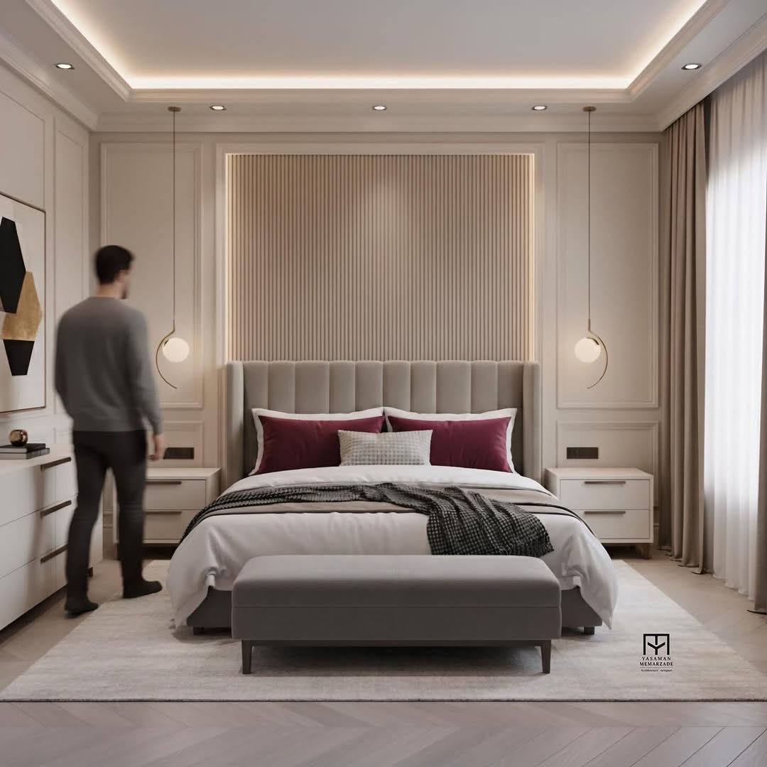 Designer | Architect | 3D design on Pinno: طراحی داخلی اتاق خواب و ...