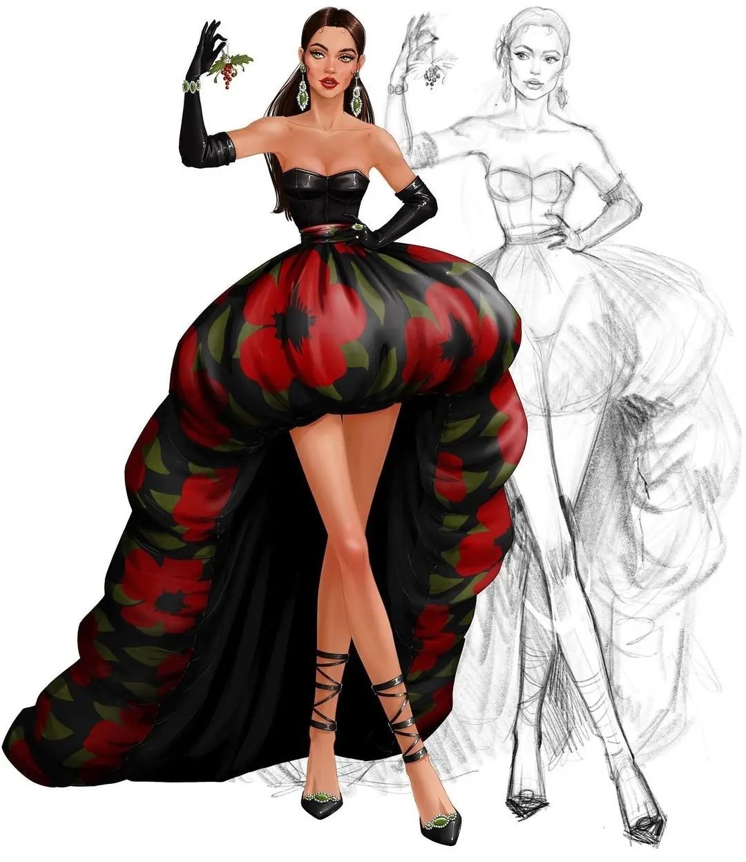 Beautiful dresses fashion illustration by Tess on Trendy Art Ideas