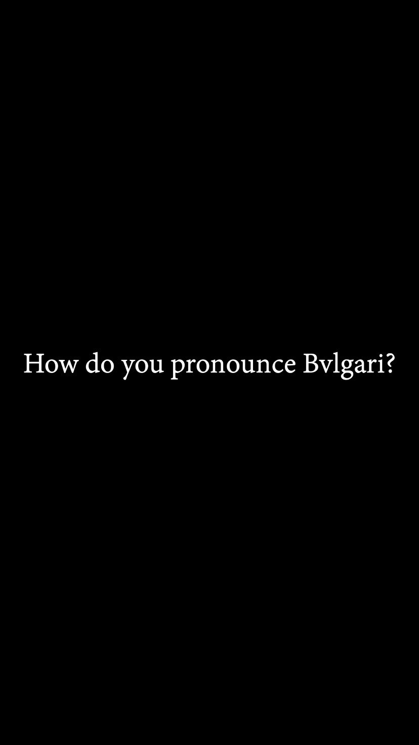 Bvlgari pronunciation sale