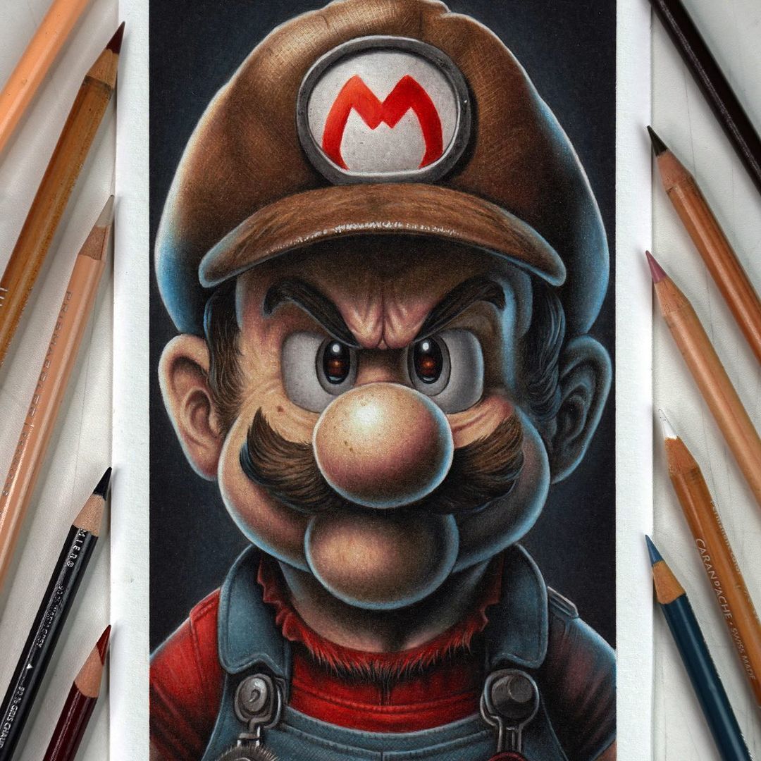 cleisonarts@instagram on Pinno: Desenho do Mário Realista finalizado ✓ ...