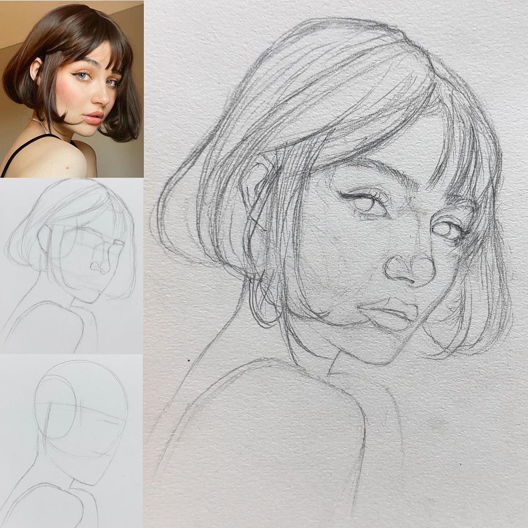 Hamed.elshal@instagram On Pinno: Practice Drawing Portraits