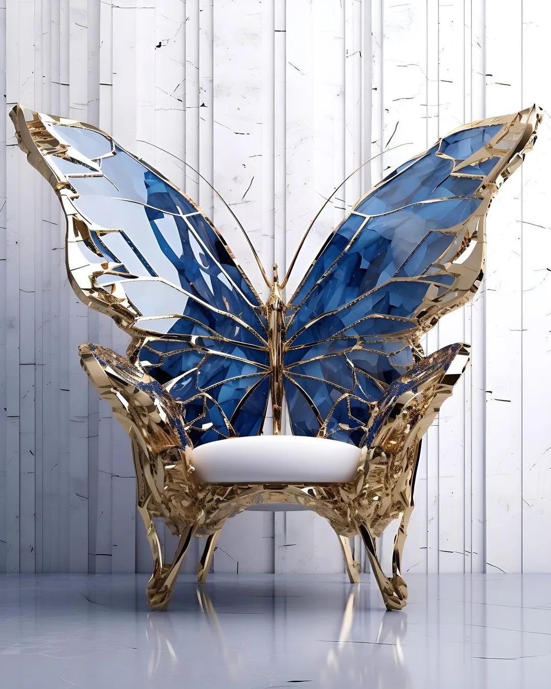 Blue discount butterfly chair