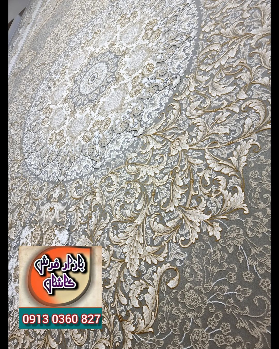 kashan_carpet_bazaarinstagram on Pinno فرش جدید ۱۲۰۰ شانه‌ طلاکوب