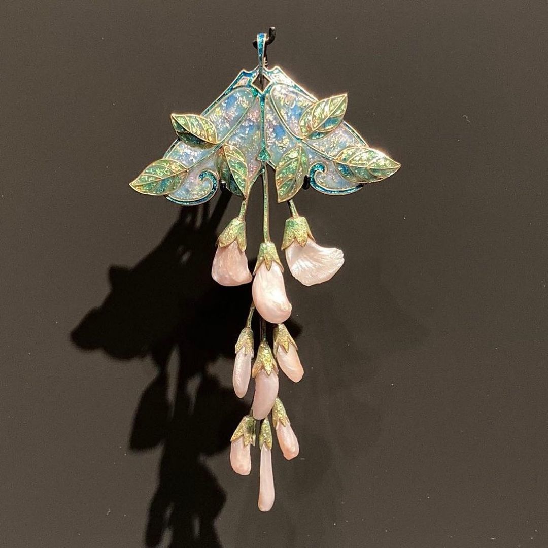 Pendentif Art Nouveau En Or 18k Signé R. Bourdier - Bijou Vintage émaillé - Occasion