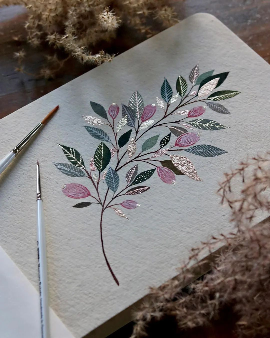 illustrationow@instagram on Pinno: Watercolor with Filigree and Metallic  De
