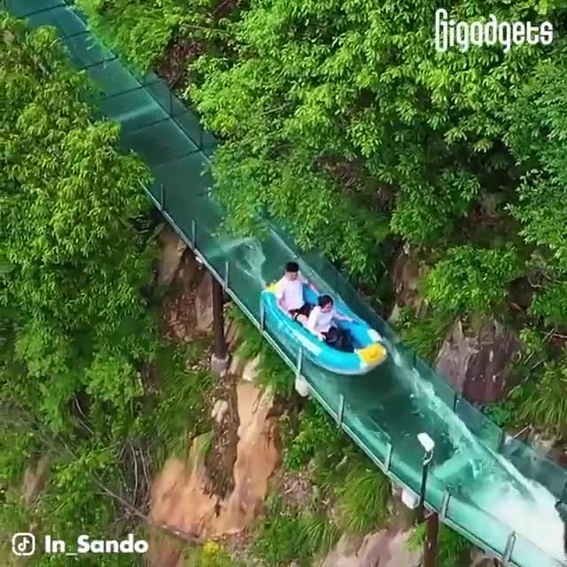 Video by Technology on Pinno: This hillside water slide is for thrill ...