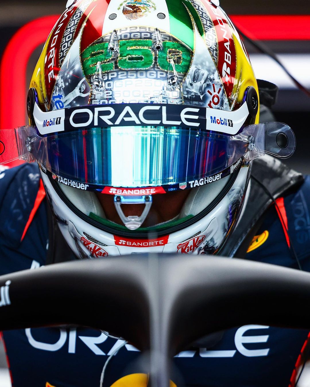 redbullracing@instagram on Pinno: Checo’s special helmet collection ...