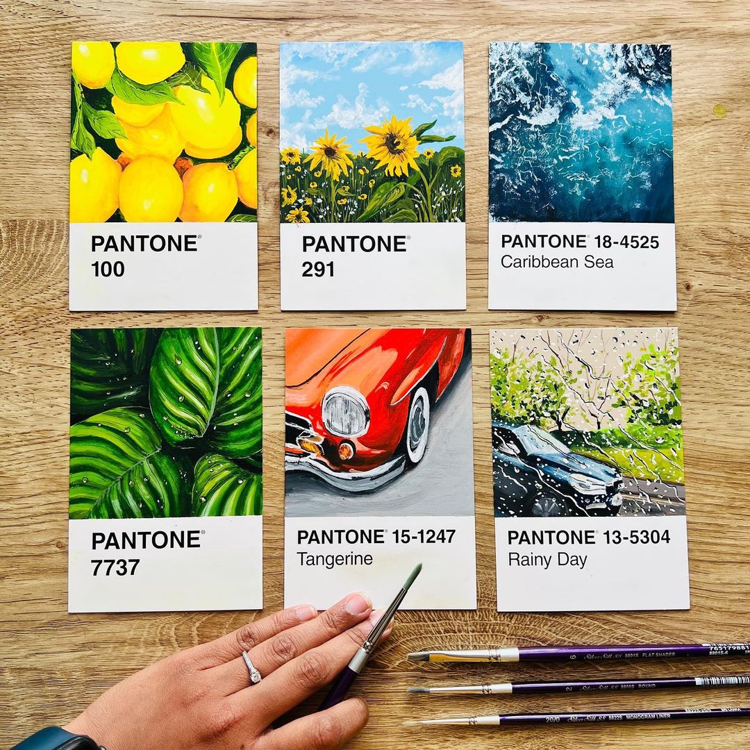 Pantone Postcard Painting Challenge 6-10 